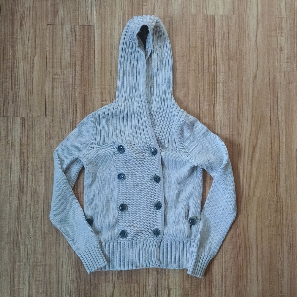 Gap beige hooded sweater size XS